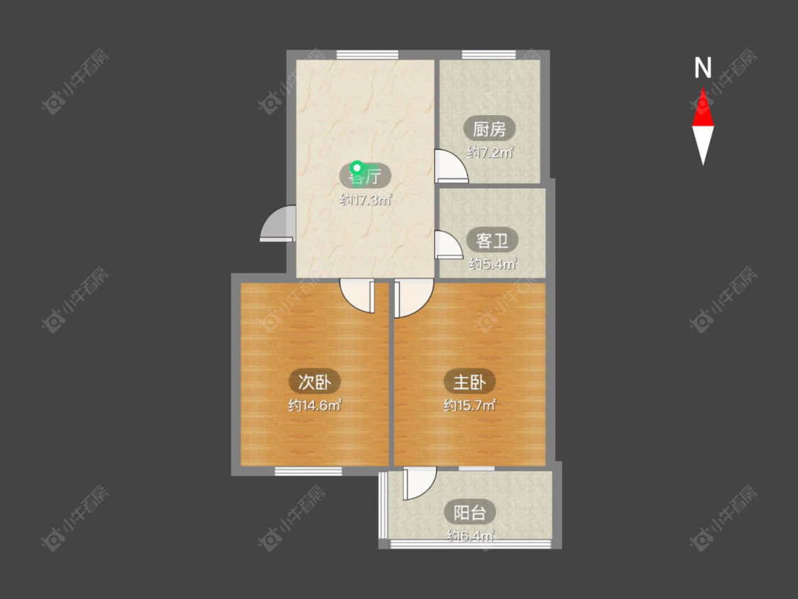 常州北环南村在售二手房房源户型图_小牛看房