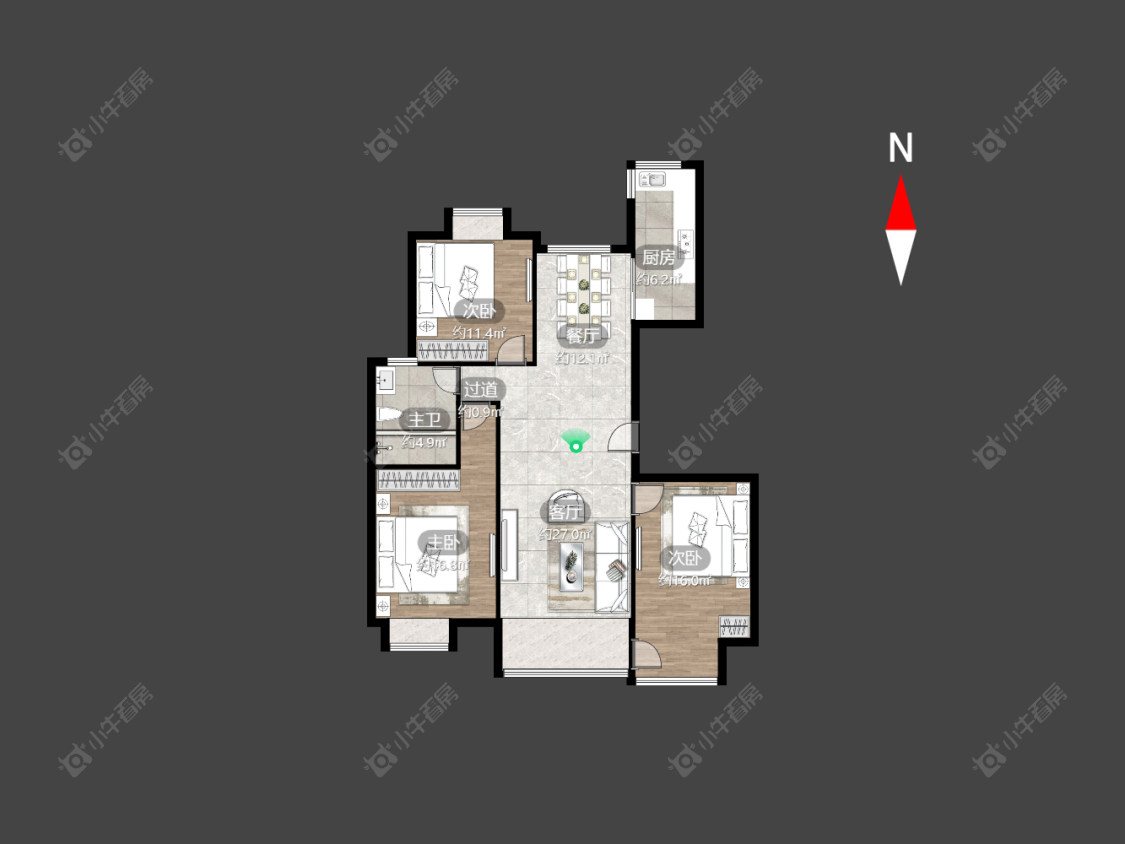 常州金色新城西区在售二手房房源户型图_小牛看房