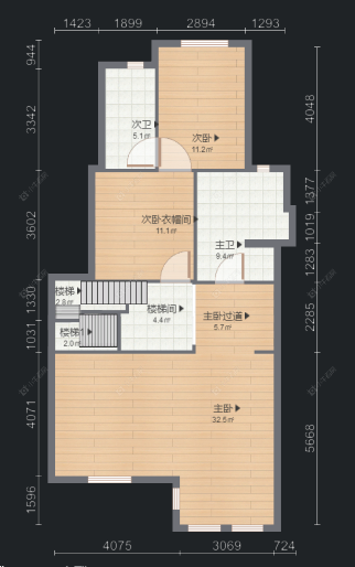 常州龙湖香醍漫步别墅区在售二手房房源户型图_小牛看房