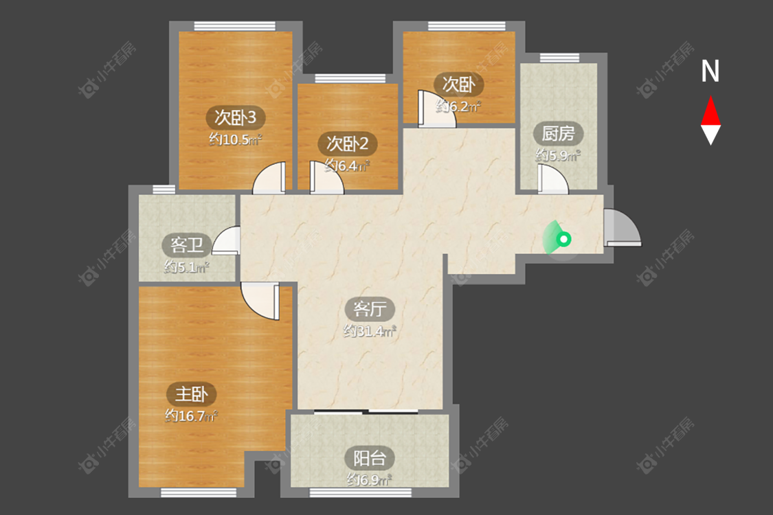 常州新城春天里在售二手房房源户型图_小牛看房