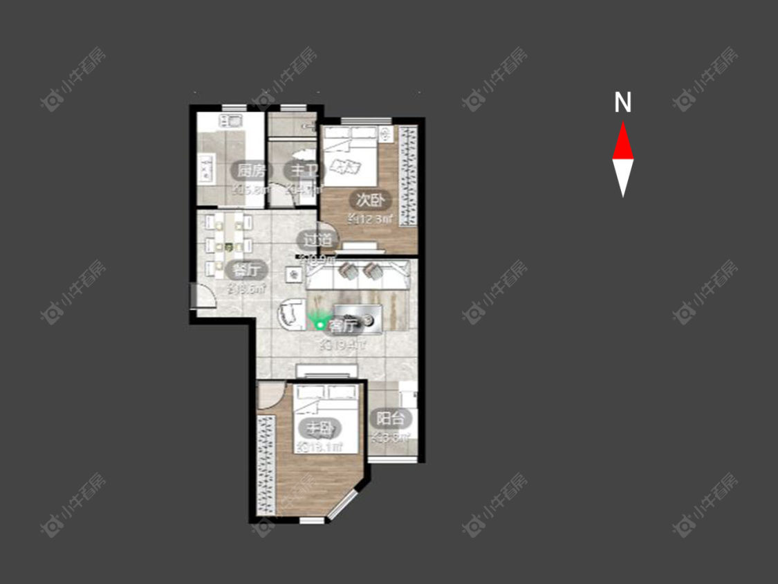 常州滨江明珠城东区在售二手房房源户型图_小牛看房