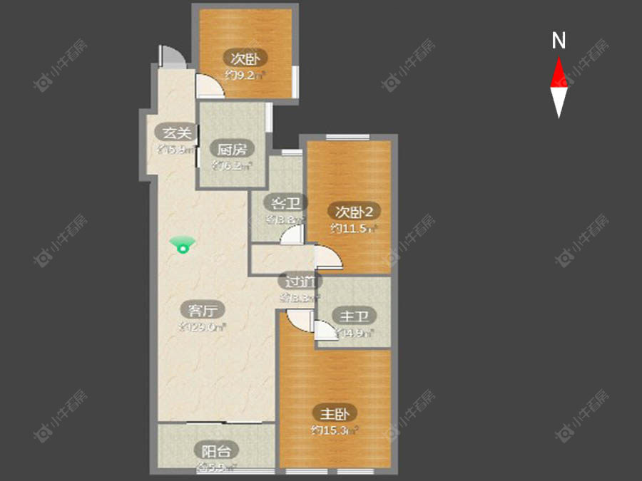 常州檀香湾玺悦在售二手房源户型图_小牛看房