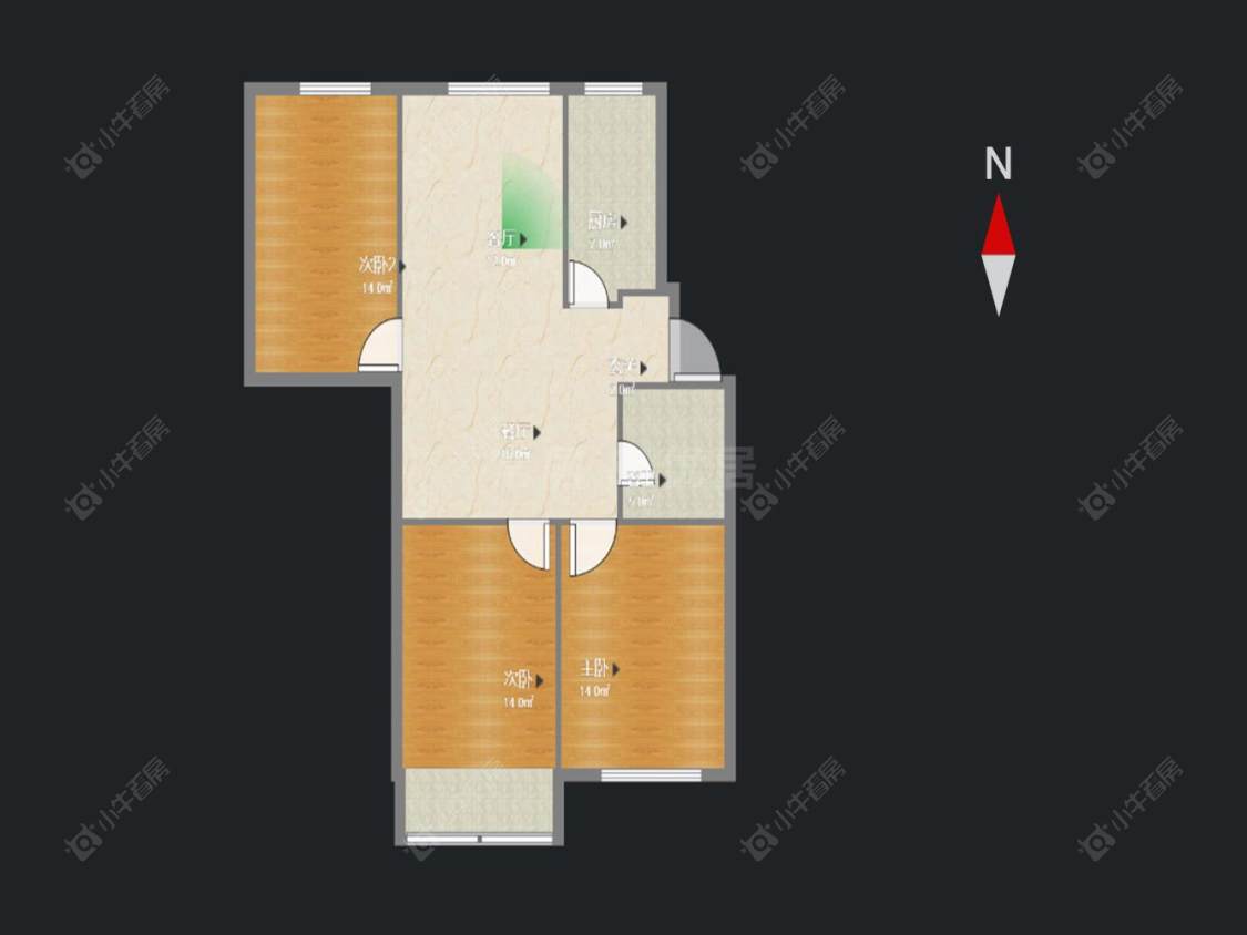 常州西新桥三村在售二手房房源户型图_小牛看房