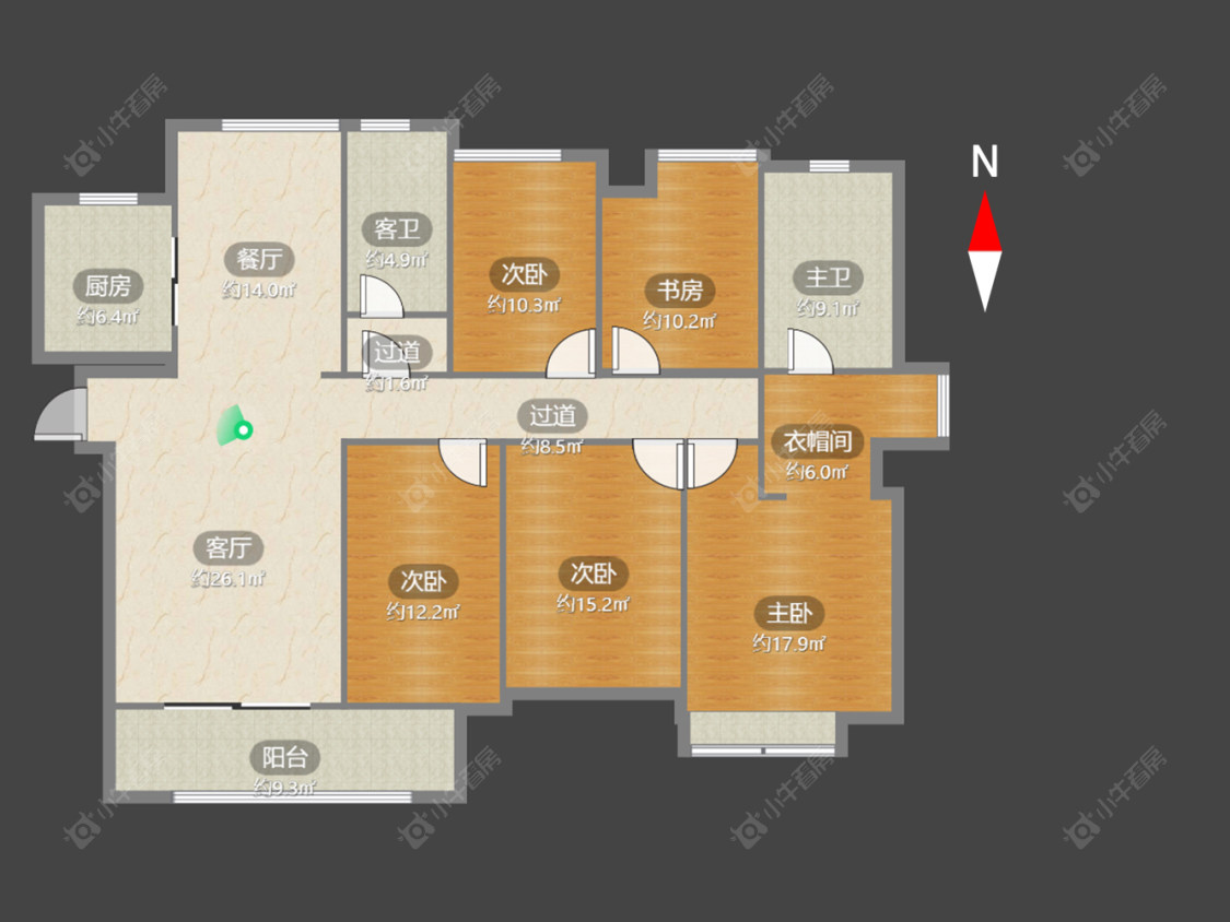 常州莱蒙城中央府西区在售二手房房源户型图_小牛看房