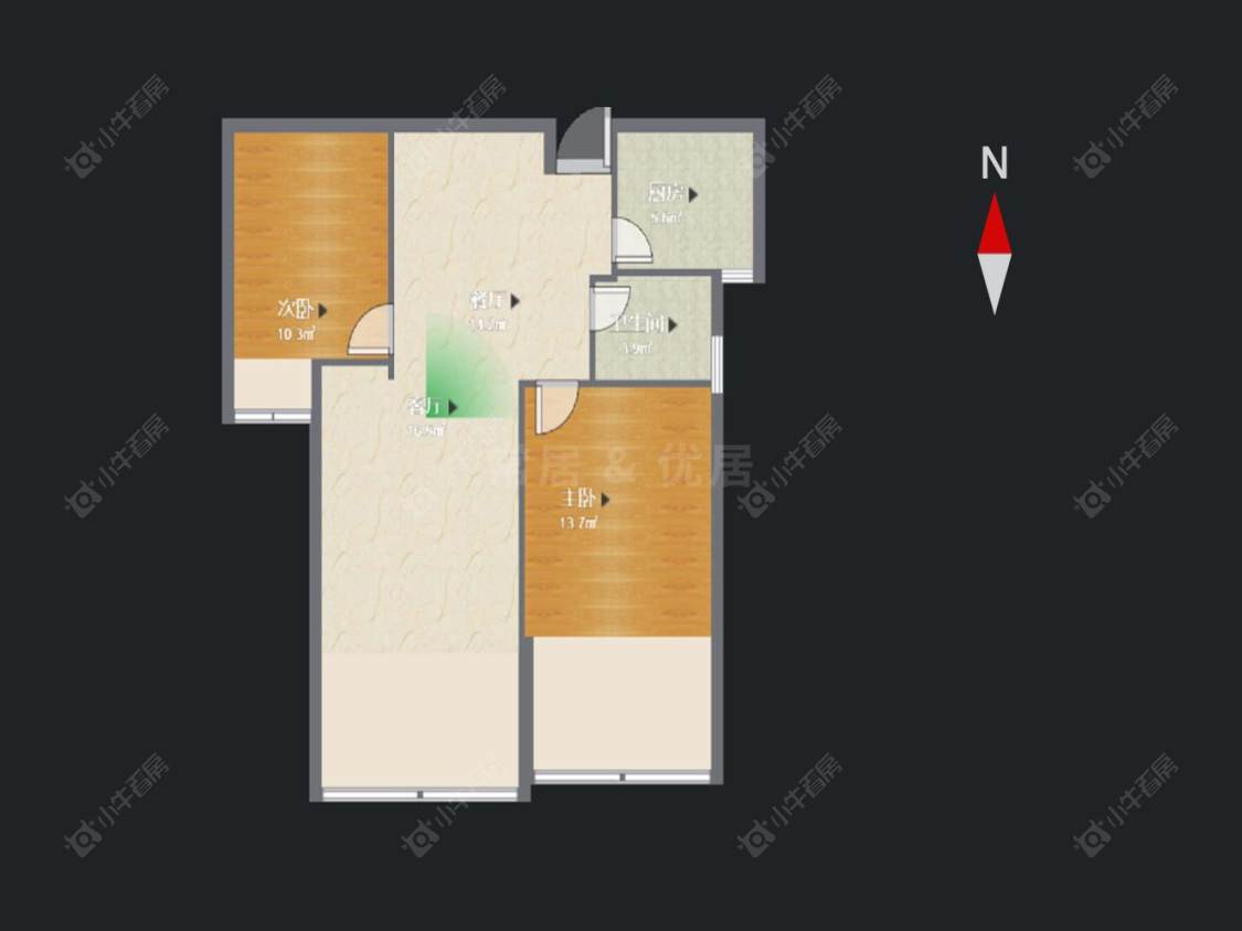 常州大名城西区二区在售二手房房源户型图_小牛看房