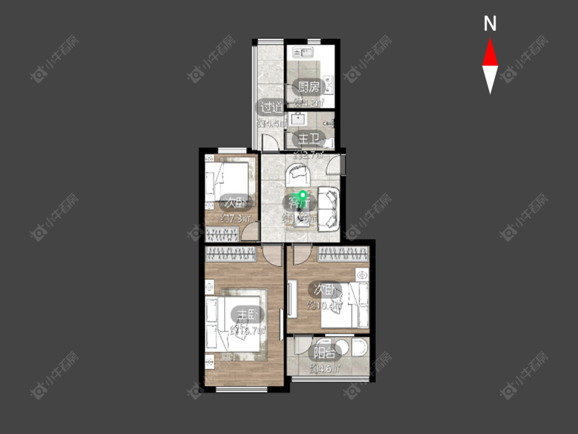 常州东园新村在售二手房房源户型图_小牛看房