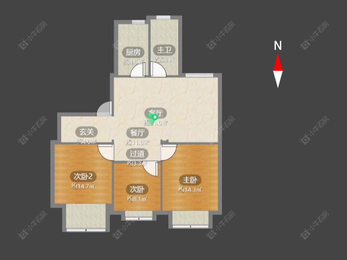 常州滨江明珠城东区在售二手房房源户型图_小牛看房