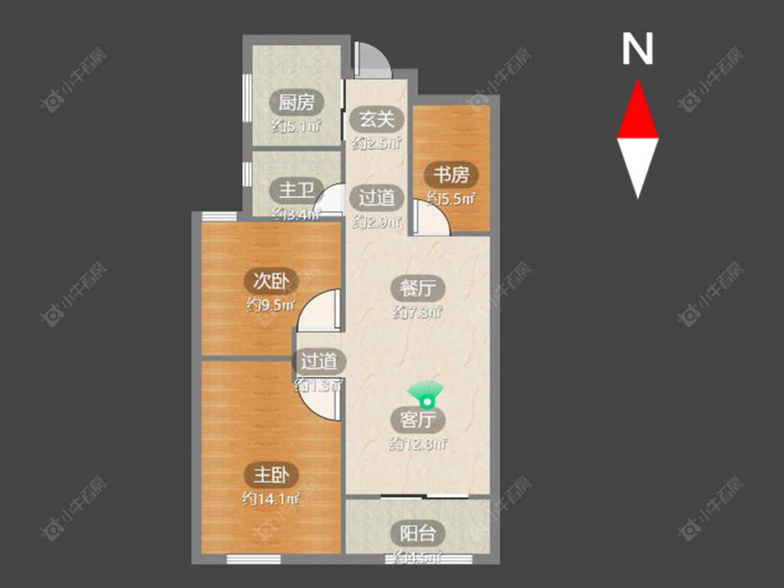常州新城悠活城在售二手房房源户型图_小牛看房