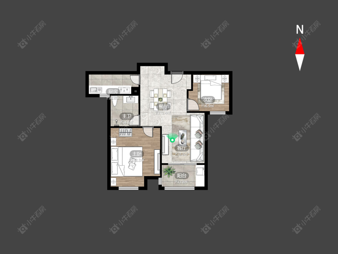 常州新城香悦半岛北区在售二手房房源户型图_小牛看房