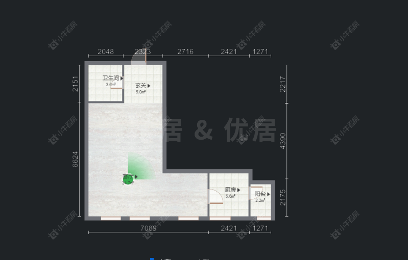 常州吾悦广场悦+公寓在售二手房房源户型图_小牛看房