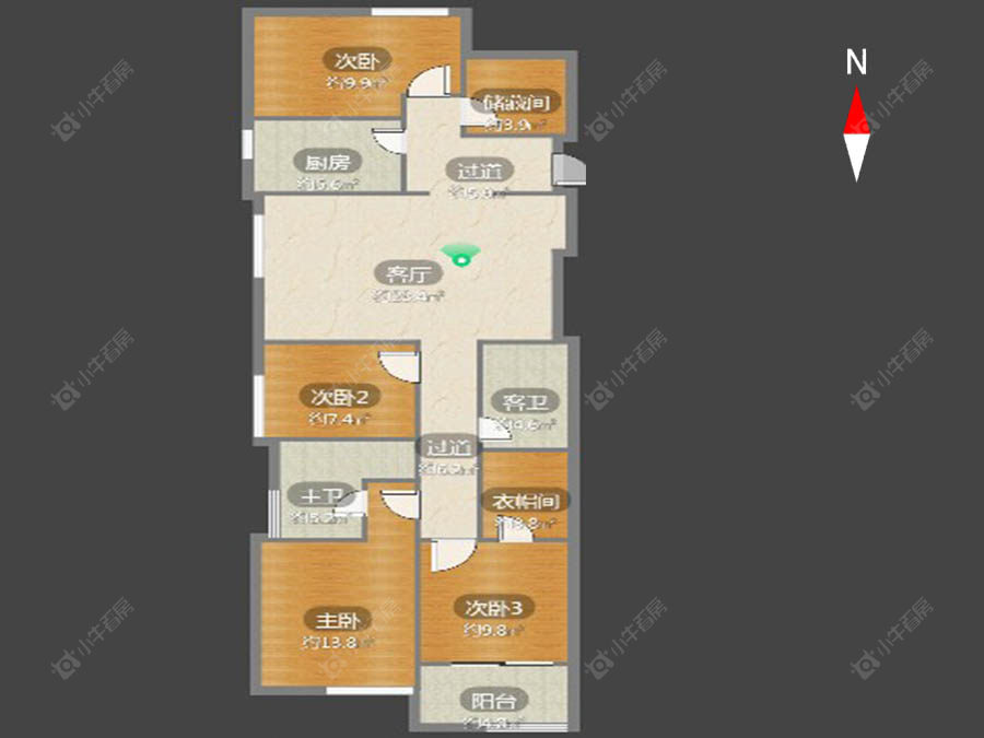 常州檀香湾玺悦在售二手房源户型图_小牛看房