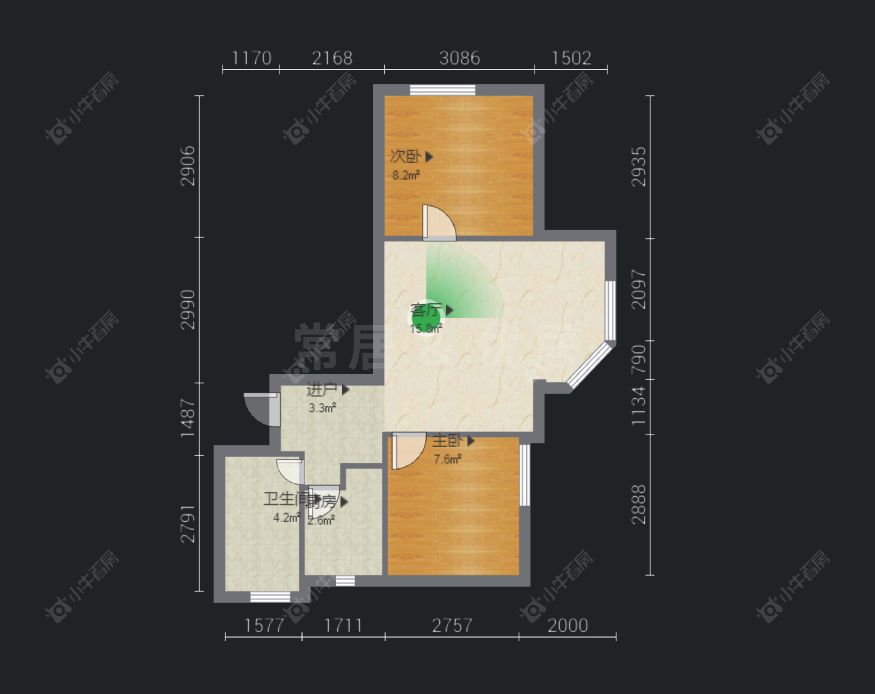 常州江南公寓在售二手房房源户型图_小牛看房