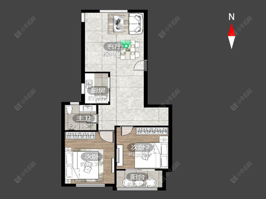 常州金色湖滨在售二手房房源户型图_小牛看房