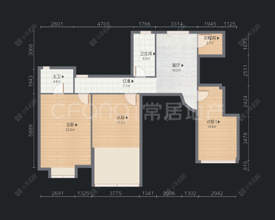 常州凯旋城东区在售二手房房源户型图_小牛看房