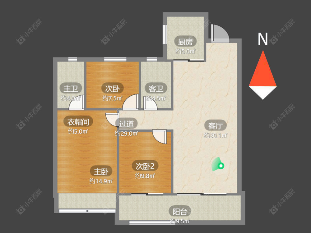 常州景瑞宸运天赋在售二手房源户型图_小牛看房