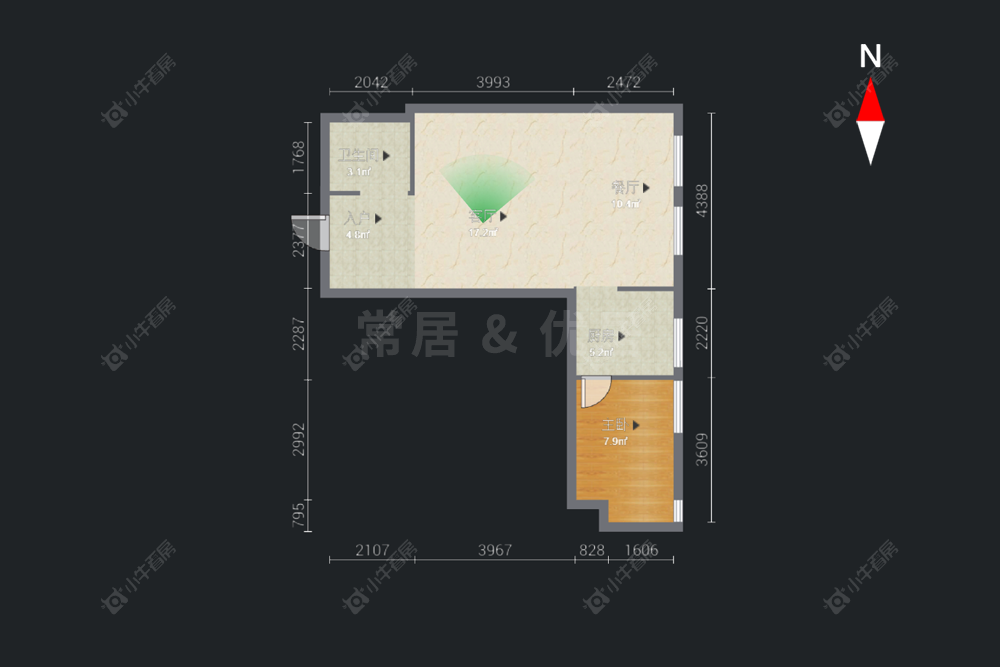 常州吾悦广场悦+公寓在售二手房房源户型图_小牛看房