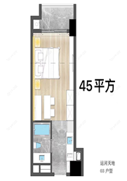 运河天地建面45㎡户型图