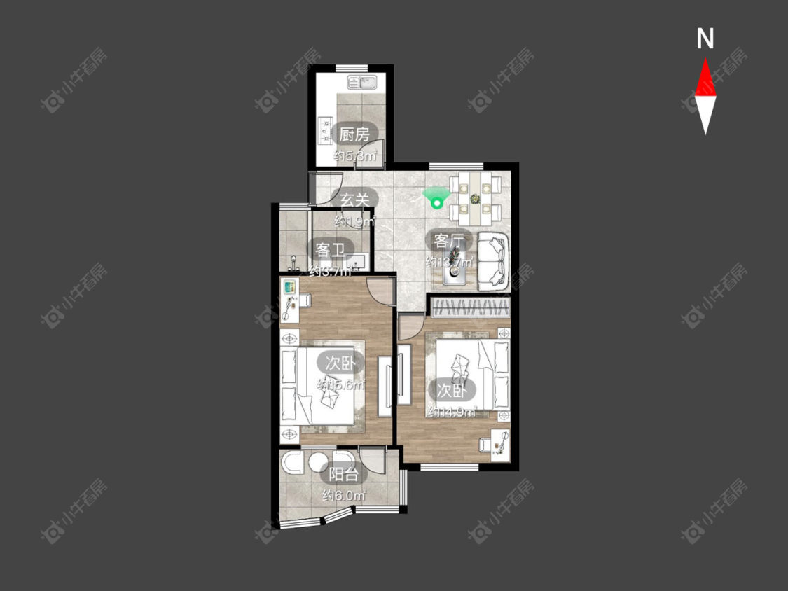 常州翠竹新村东北区在售二手房房源户型图_小牛看房