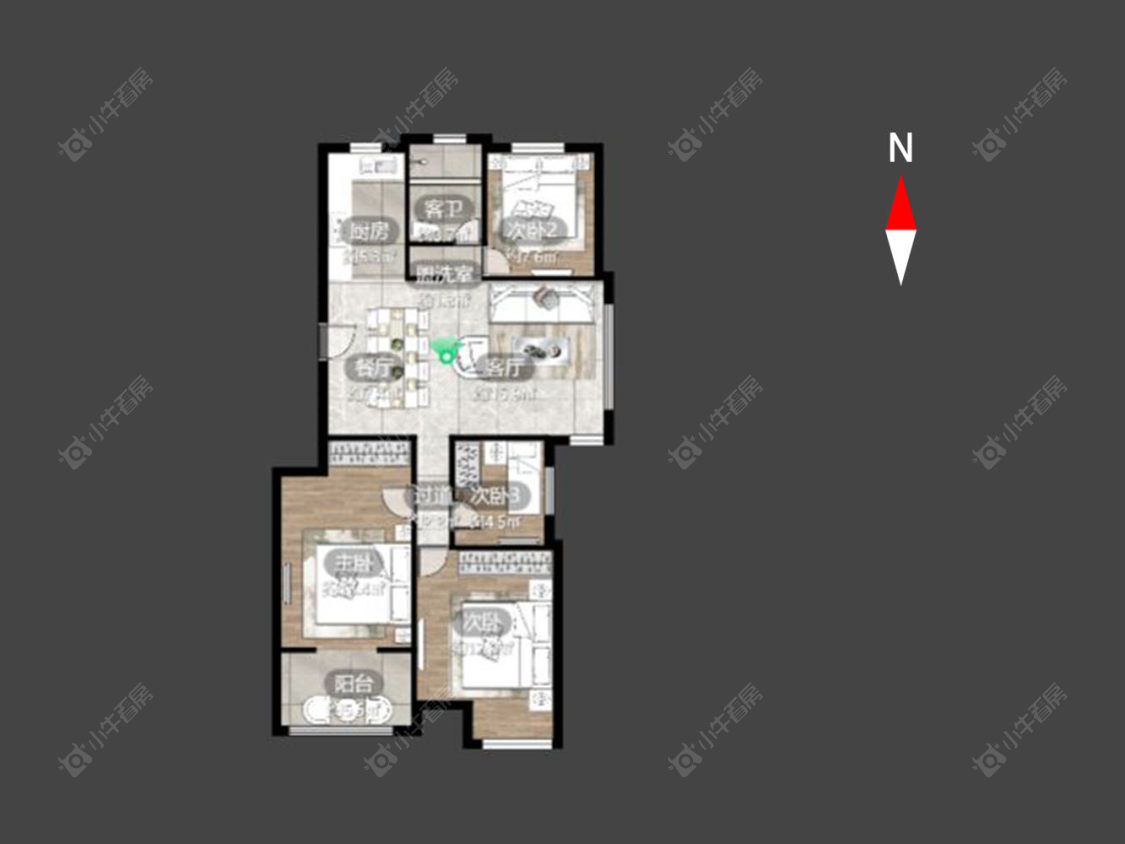 常州新立名园在售二手房房源户型图_小牛看房