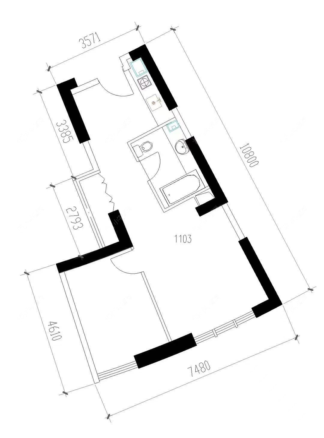 凯纳商务广场建面77.84㎡户型图