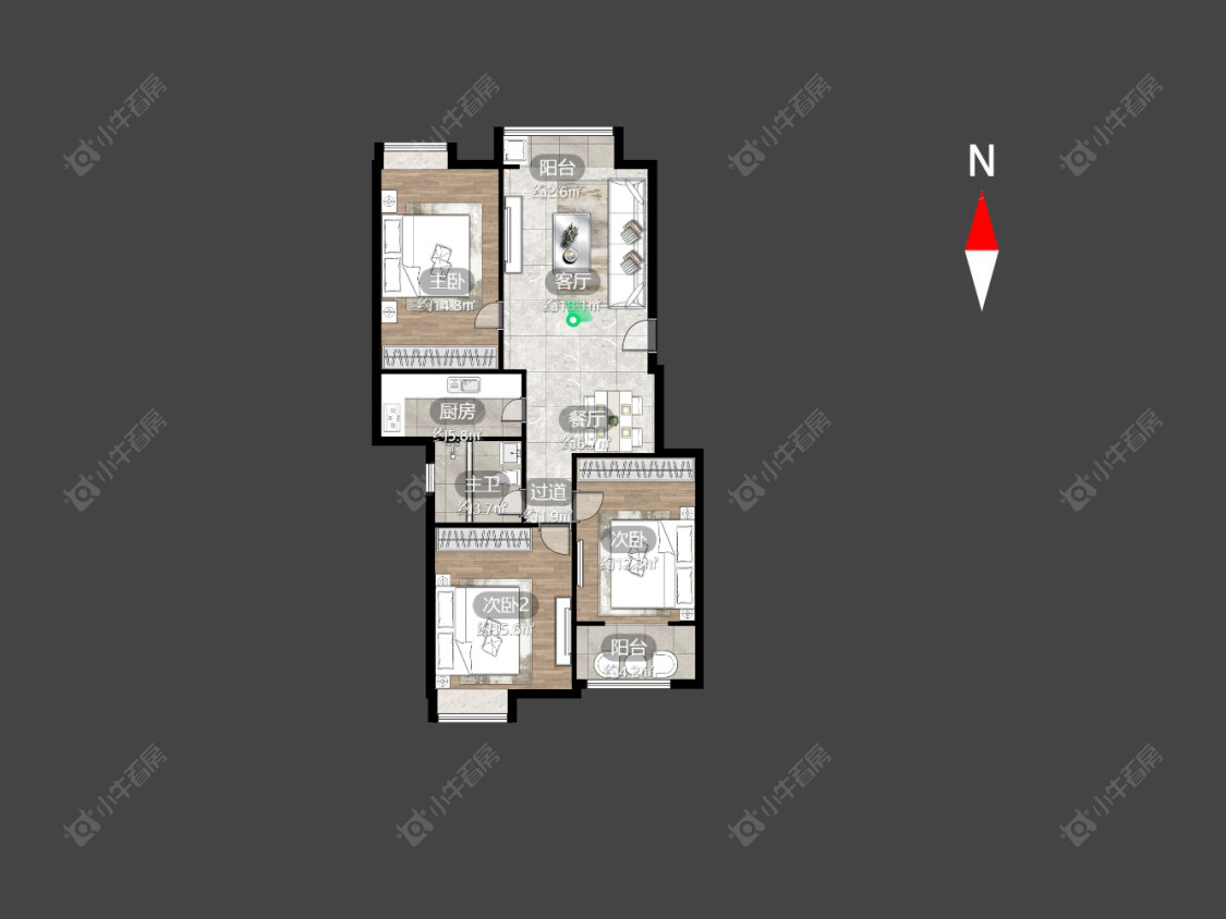 常州米兰阳光在售二手房房源户型图_小牛看房