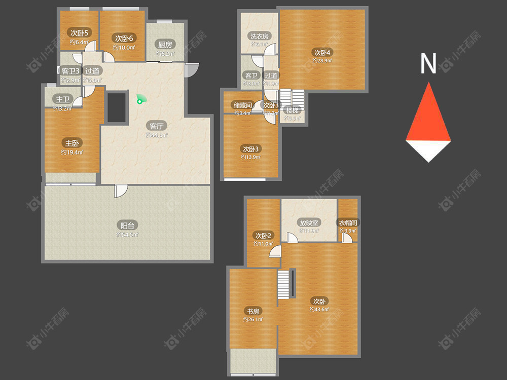 常州雅居乐湖光映月在售二手房源户型图_小牛看房