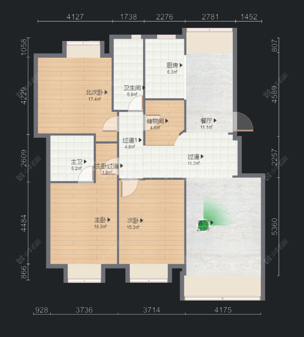 常州勤德家园在售二手房房源户型图_小牛看房