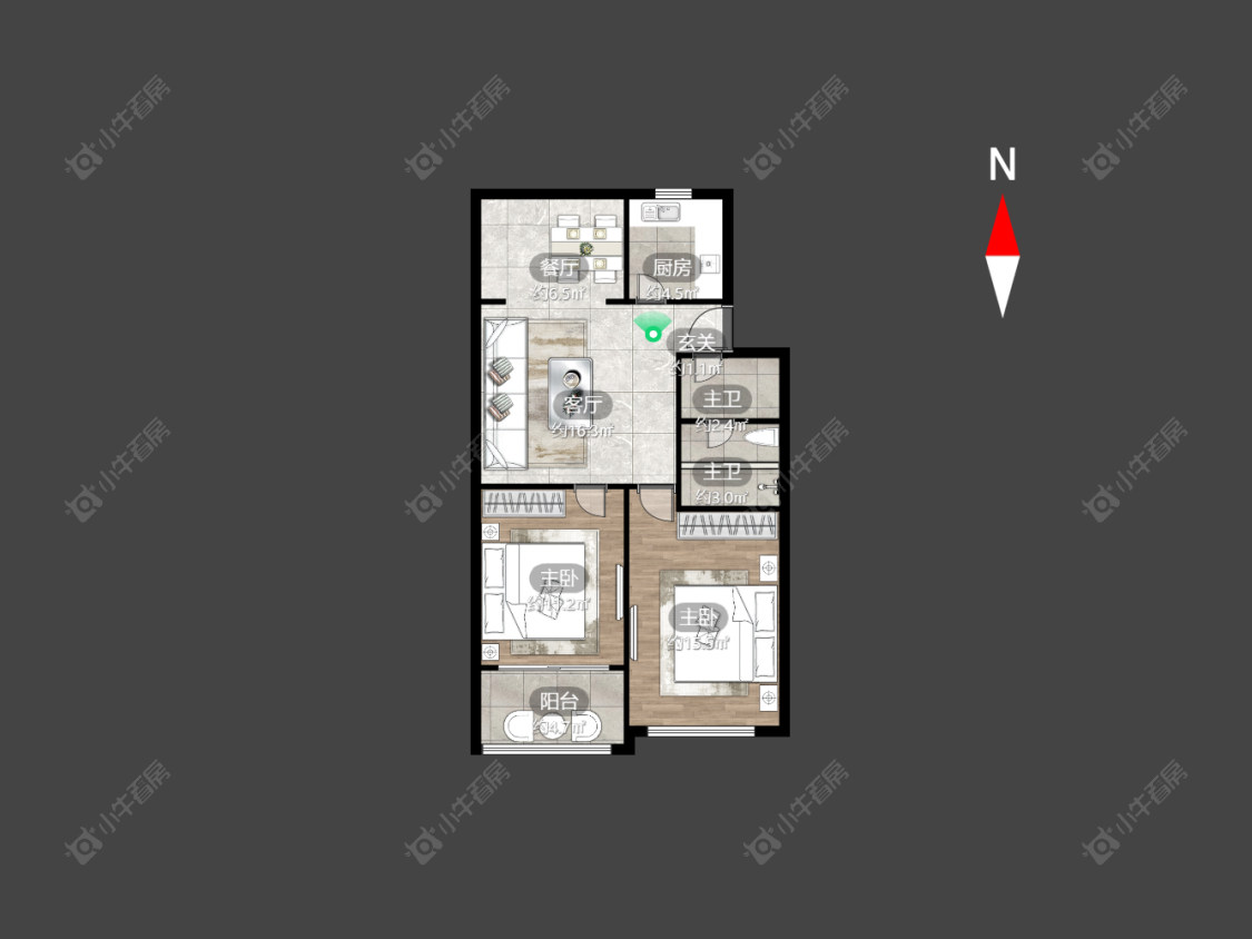 常州常宁公寓在售二手房房源户型图_小牛看房