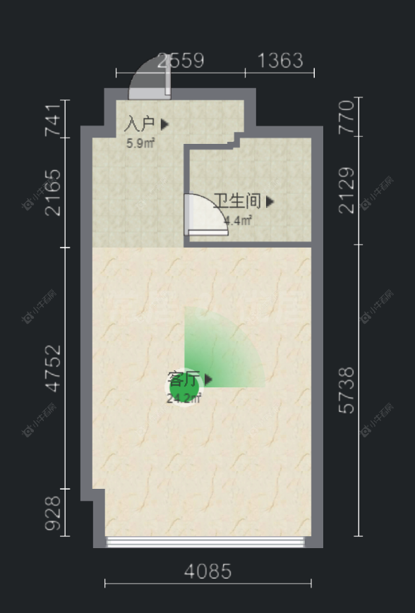 常州龙洲伊都公寓在售二手房房源户型图_小牛看房