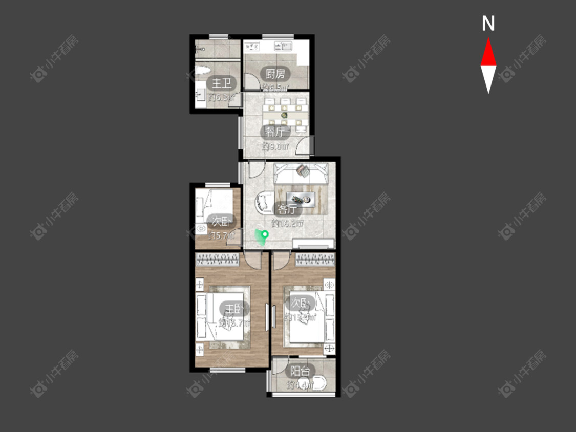 常州华苑新村南区在售二手房房源户型图_小牛看房