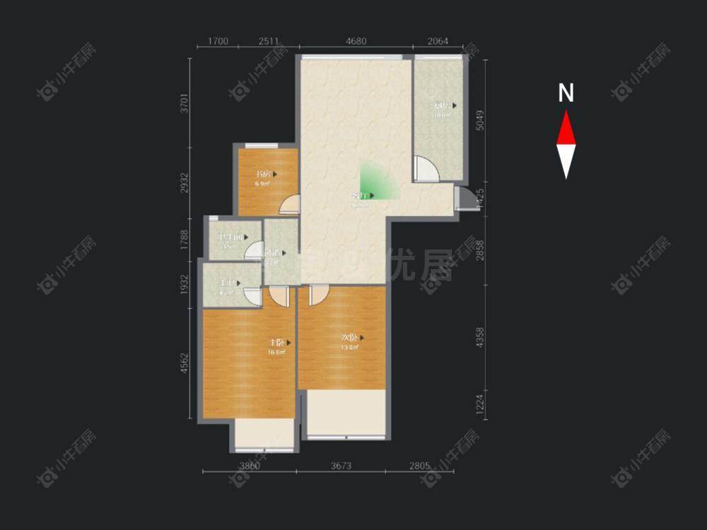 常州九龙雅苑南区在售二手房房源户型图_小牛看房