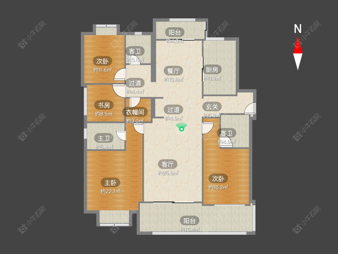 常州新城樾府(新北)在售二手房房源户型图_小牛看房