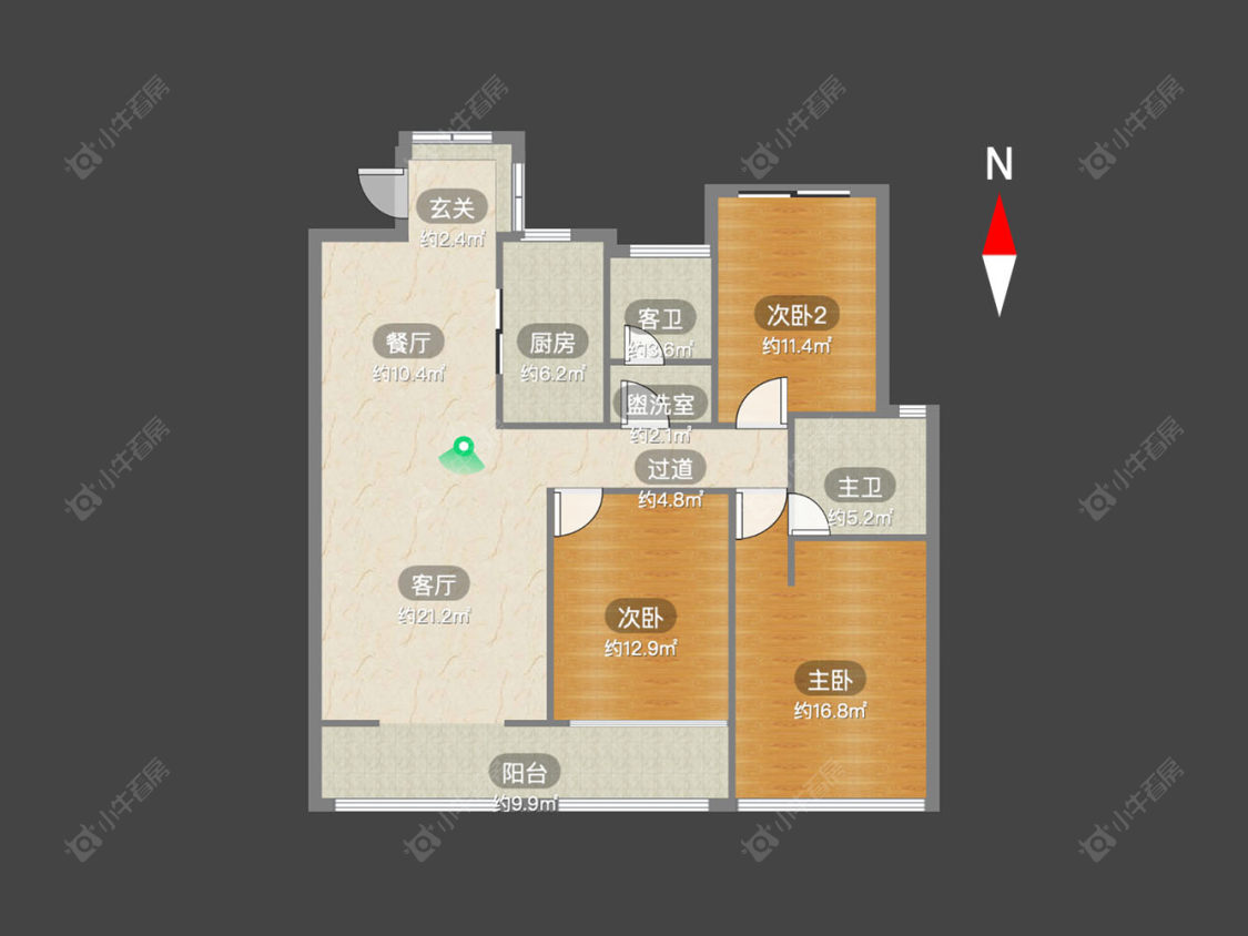 常州绿都万和城六区在售二手房房源户型图_小牛看房