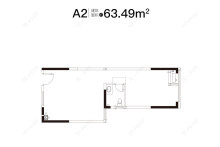 华威创智园建面63㎡户型图