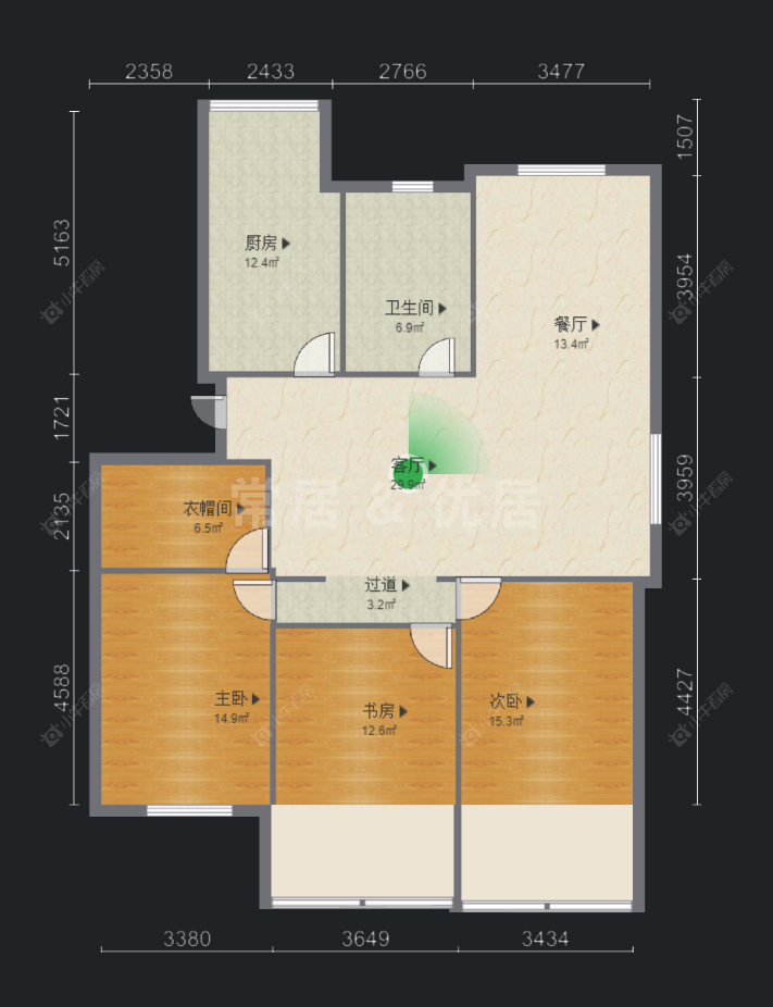 常州桃园公寓在售二手房房源户型图_小牛看房