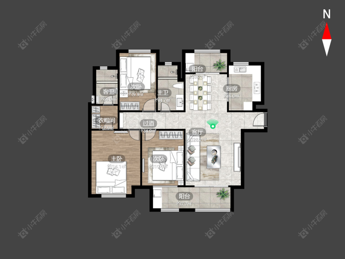 常州新城香悦半岛南区在售二手房房源户型图_小牛看房