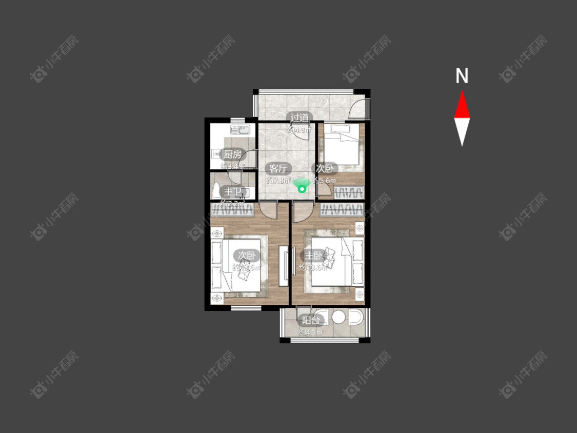 常州北尉司路在售二手房房源户型图_小牛看房