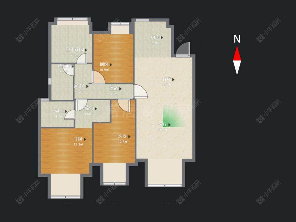 常州牡丹水岸国际在售二手房房源户型图_小牛看房