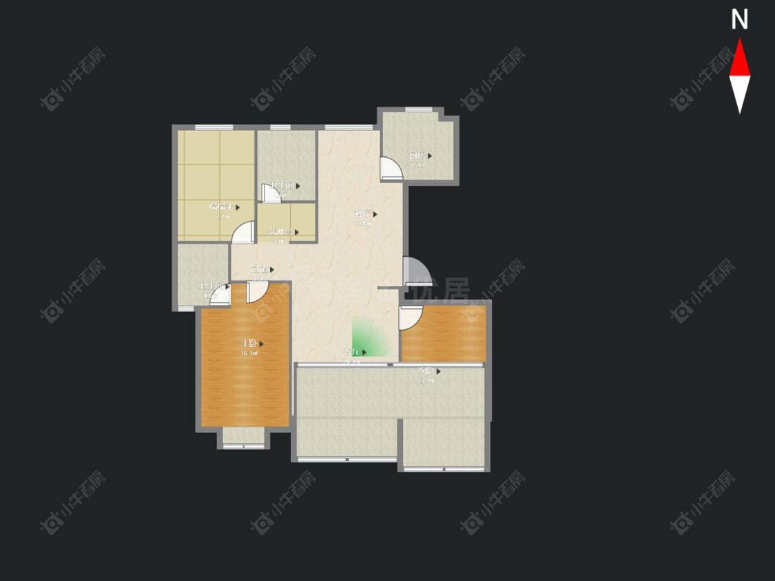 常州荷花池公寓西区在售二手房房源户型图_小牛看房