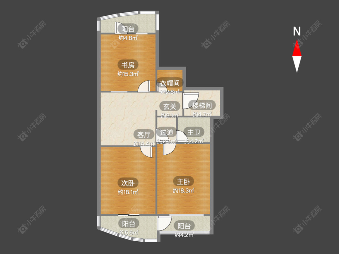 常州新荷花园在售二手房房源户型图_小牛看房