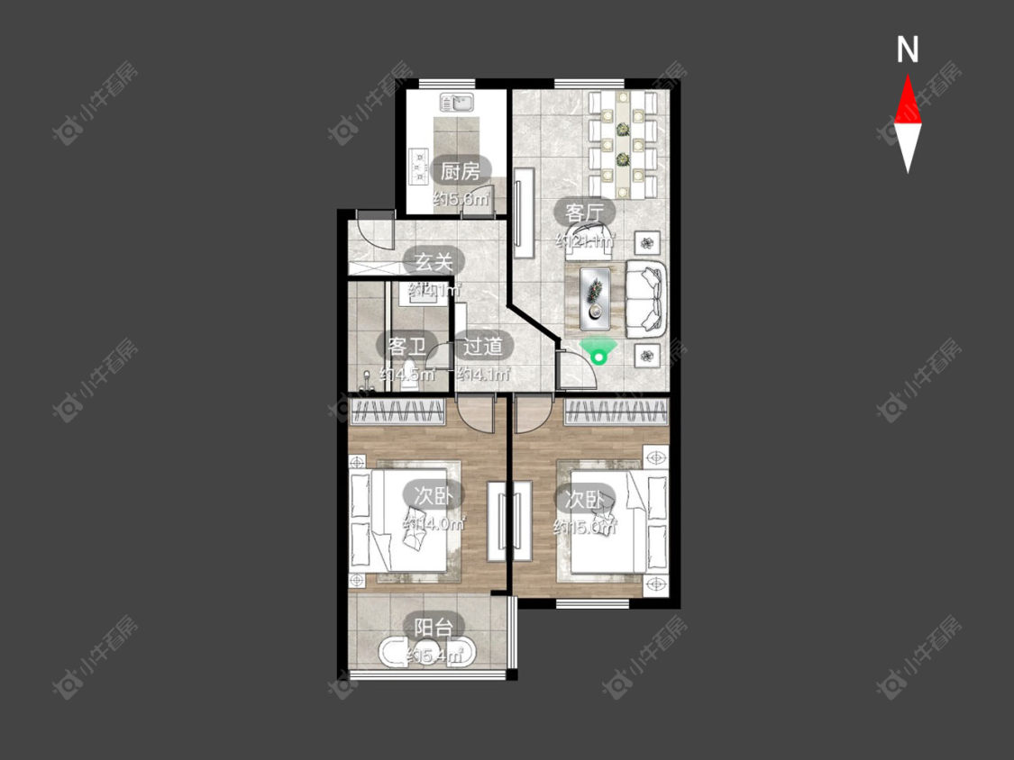 常州翠竹新村南区在售二手房房源户型图_小牛看房