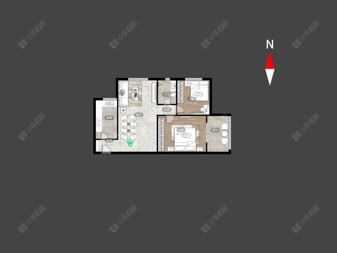 常州京城豪苑北区在售二手房房源户型图_小牛看房