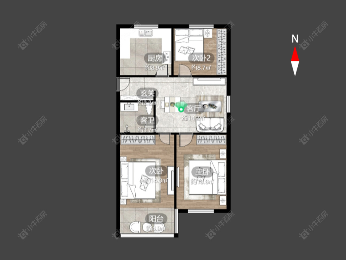 常州银苑小区在售二手房房源户型图_小牛看房