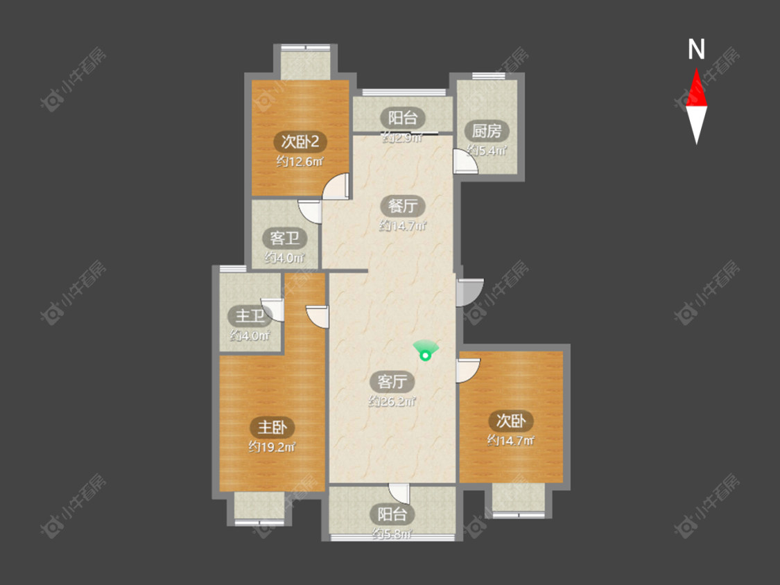 常州香江华廷花园在售二手房房源户型图_小牛看房