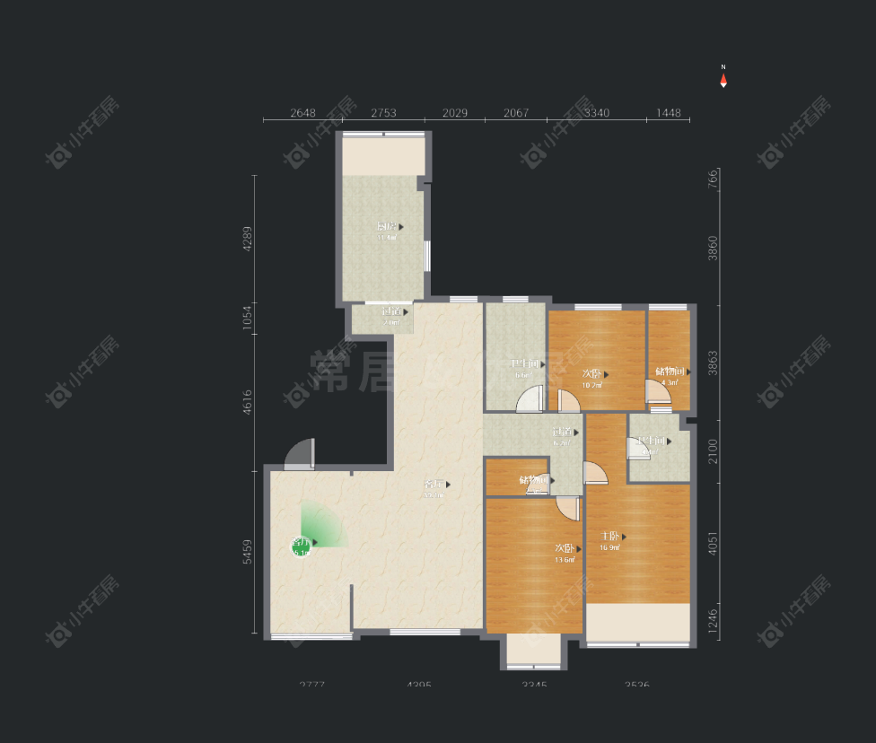 常州新天地花苑在售二手房房源户型图_小牛看房