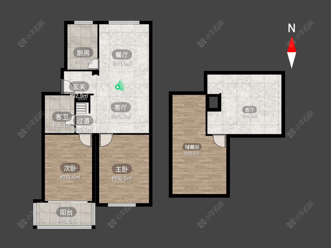 常州翠竹新村北区在售二手房房源户型图_小牛看房