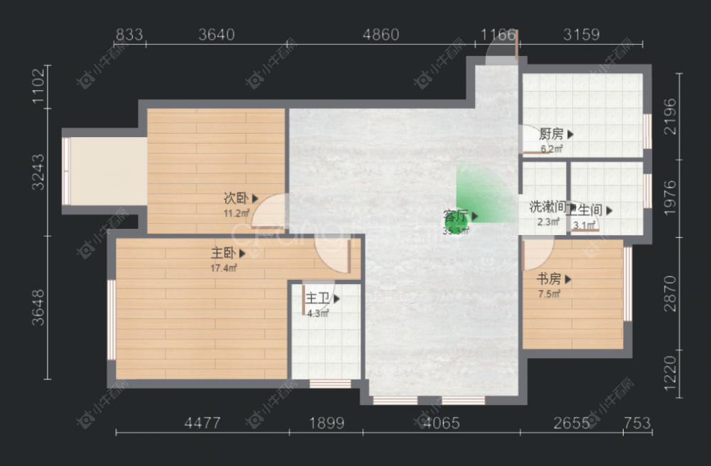 常州御河湾在售二手房房源户型图_小牛看房