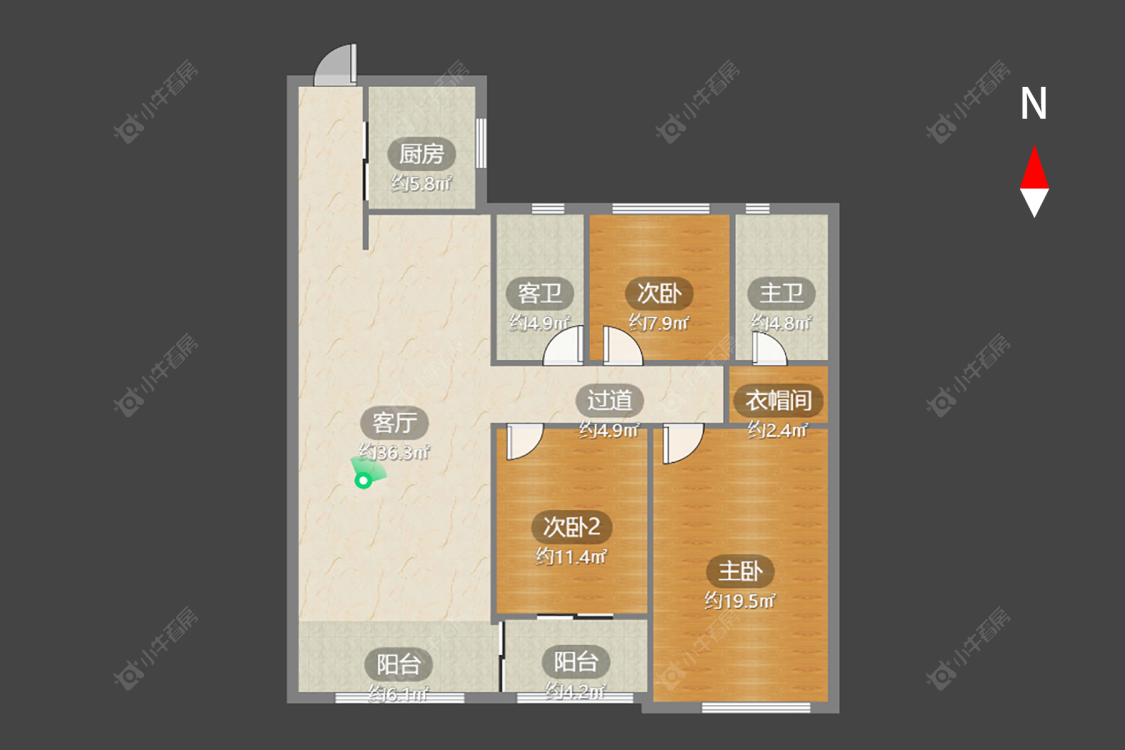 常州路劲城四期在售二手房房源户型图_小牛看房