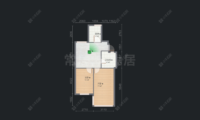 常州新城花苑西区在售二手房房源户型图_小牛看房