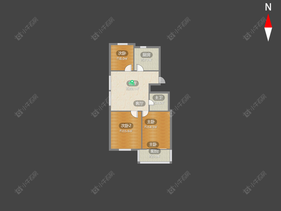 常州米市河在售二手房房源户型图_小牛看房